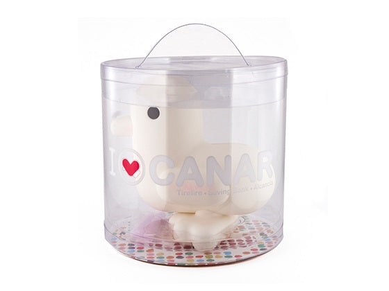 DIY weißes Enten-Sparschwein