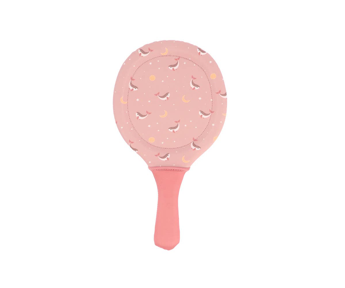 Strandschläger aus Neopren Wal Rosa mit Ball