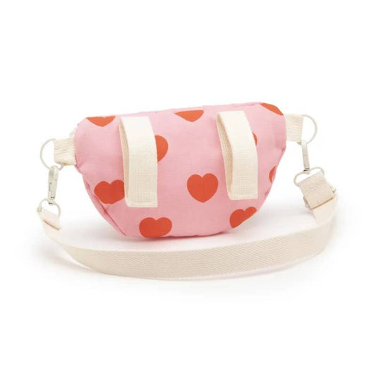Sac Banane Enfant Rose & Cœurs Rouges