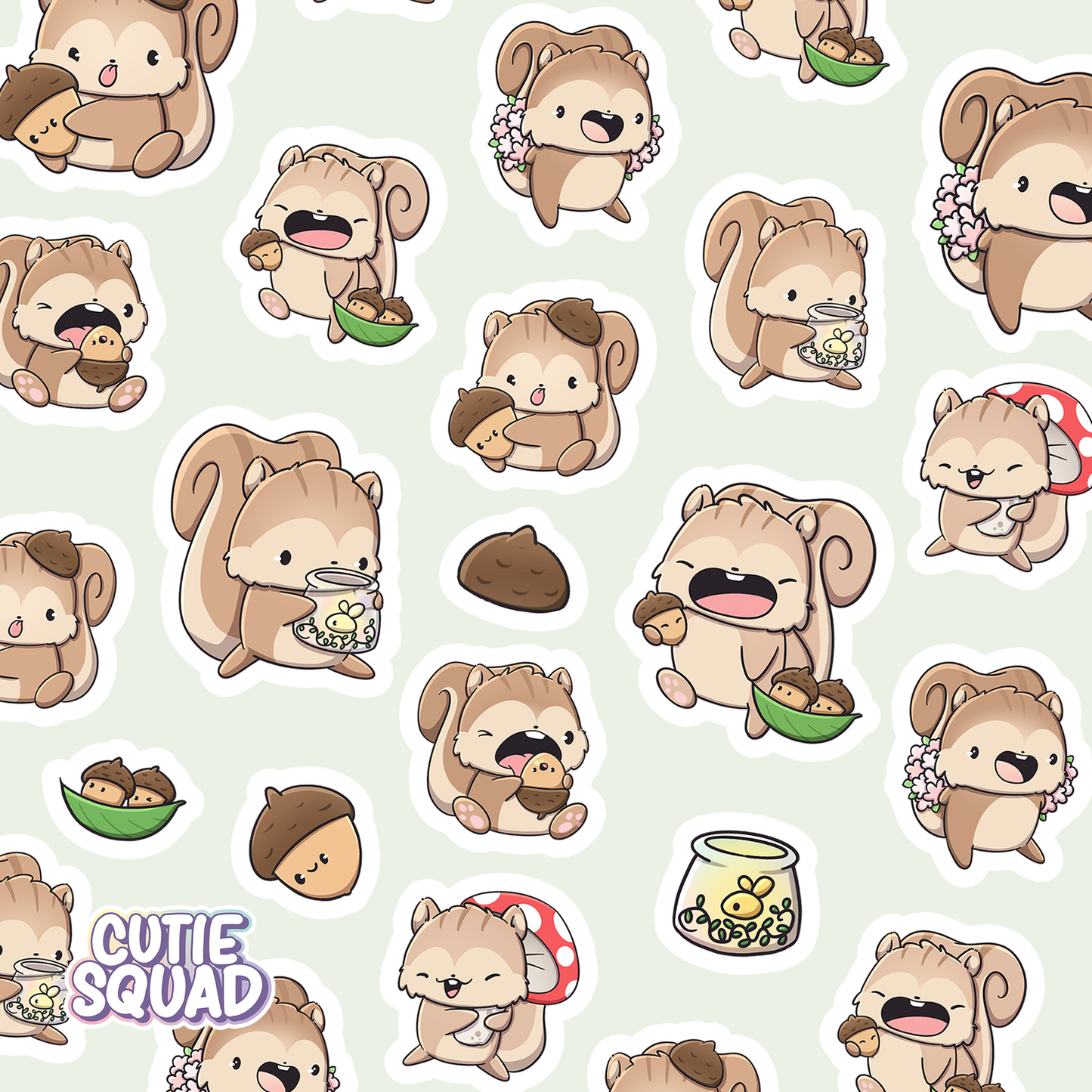 Stickerbögen „Cozy Nut Club“