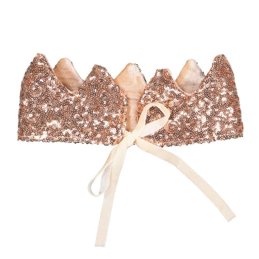Couronne de princesse ornée de sequins roses - Luciole et Petit Pois - photographie 2