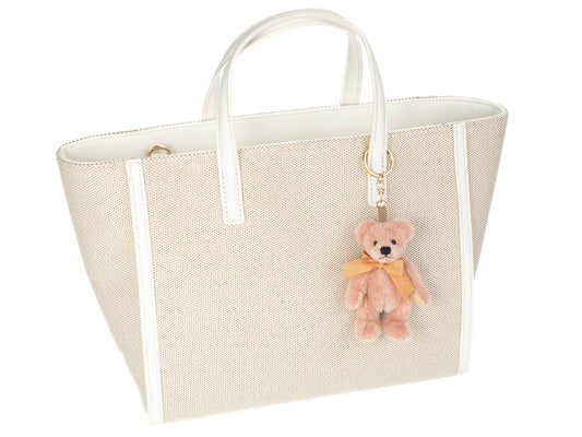 Schlüsselanhänger aus rosa Teddybär-Plüsch