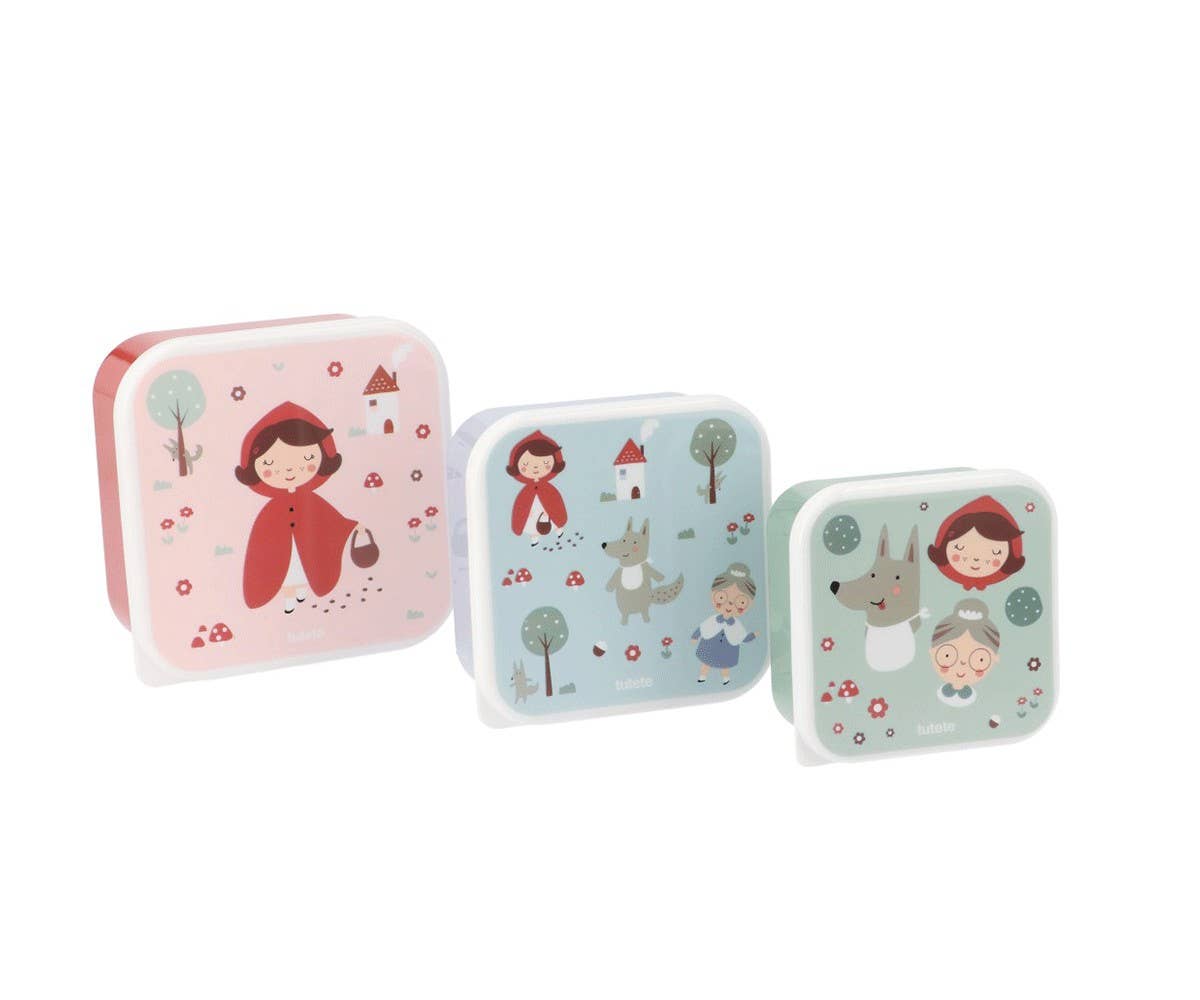 3 Rotkäppchen-Lunchboxen