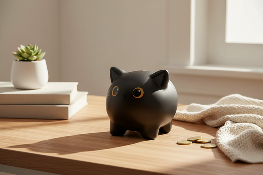 Spardose Schwarze Katze