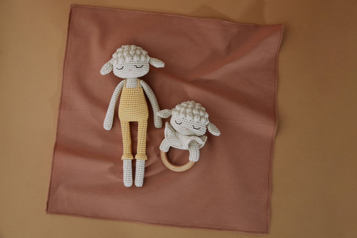 Doudou Agneau Jaune