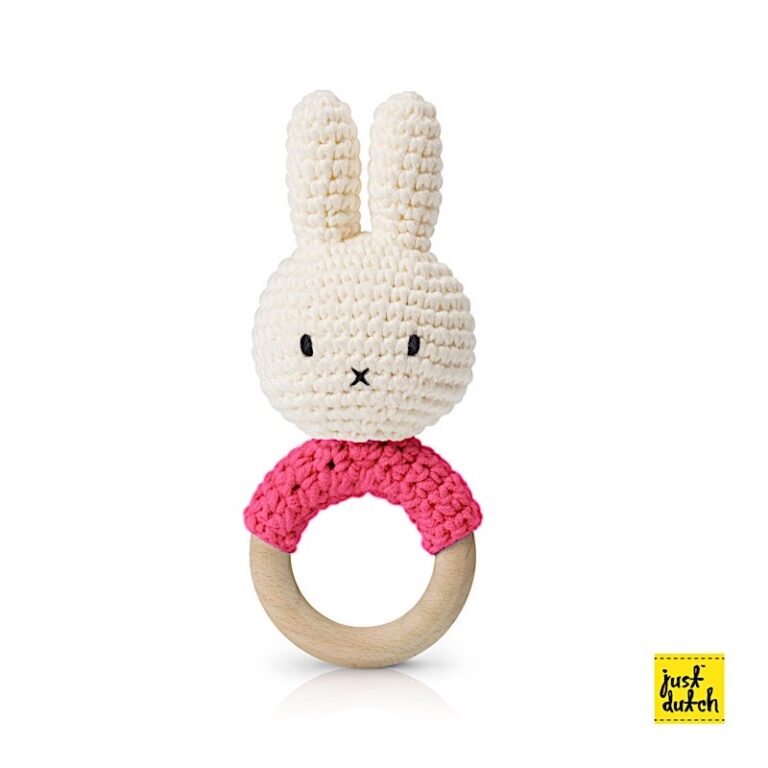 Hochet en Crochet Miffy - Rose