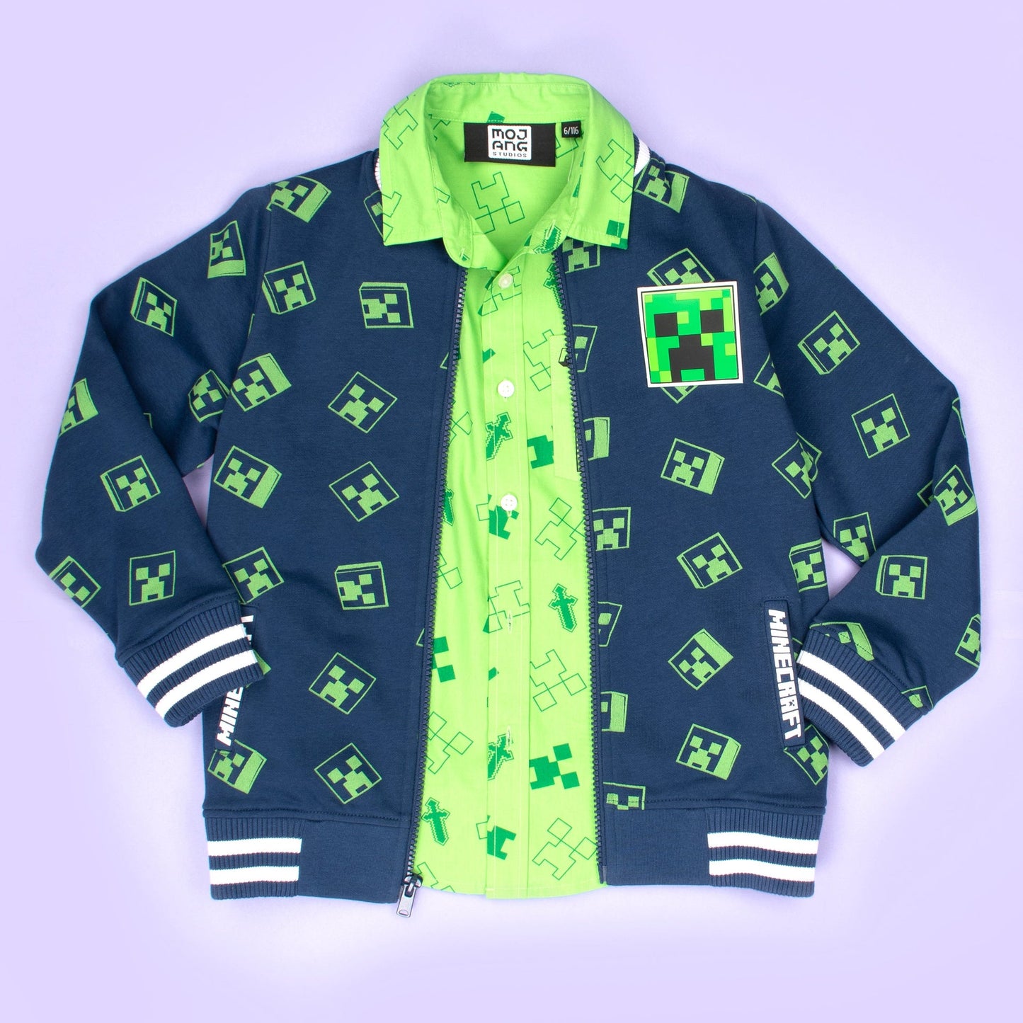Minecraft Short Sleeve vert Shirt