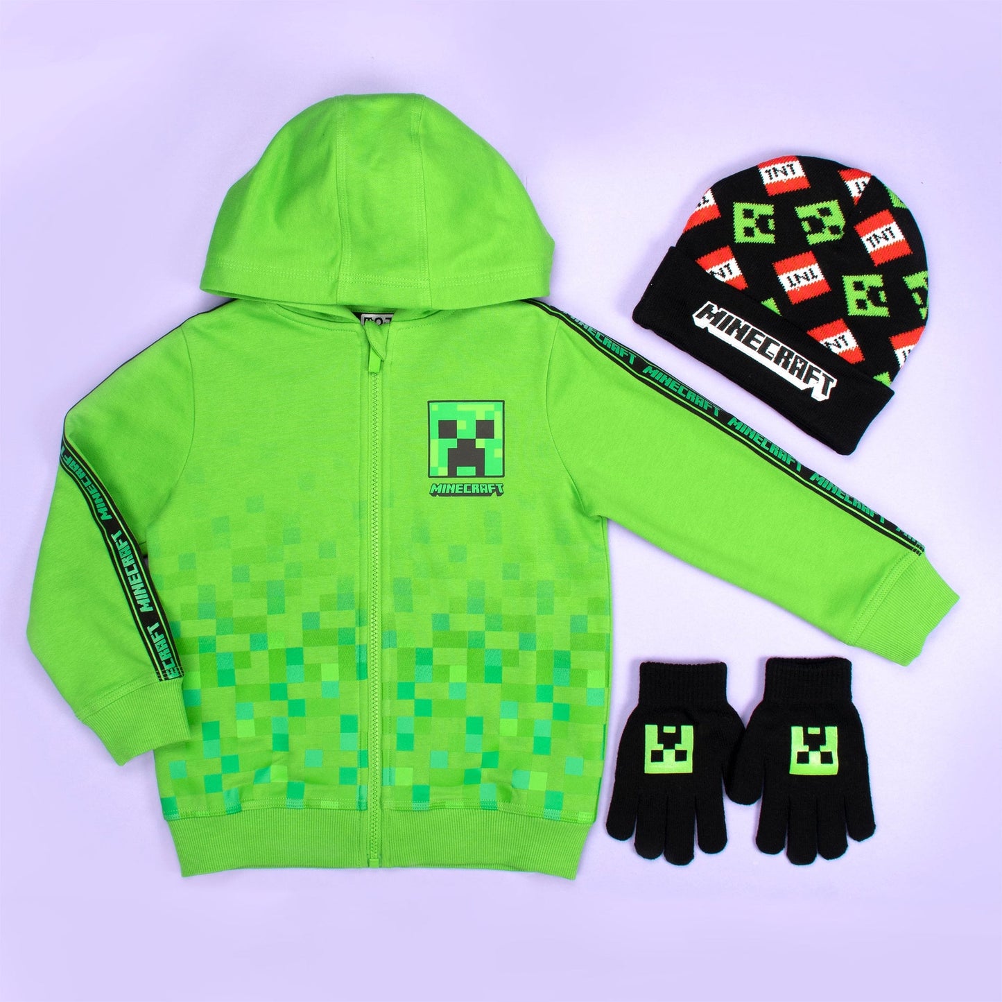 Minecraft Zipped Sweat à capuche – vert