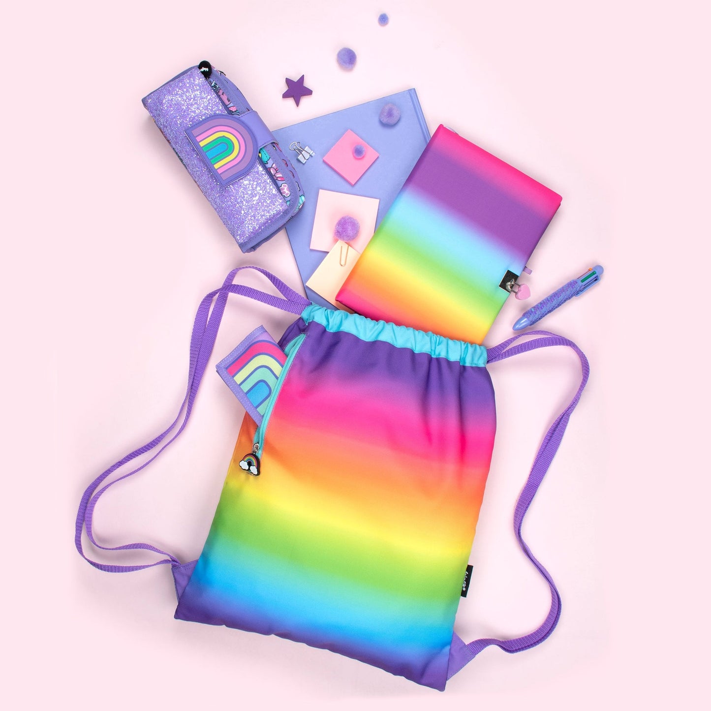 Strap Sacs à cordon – arc-en-ciel