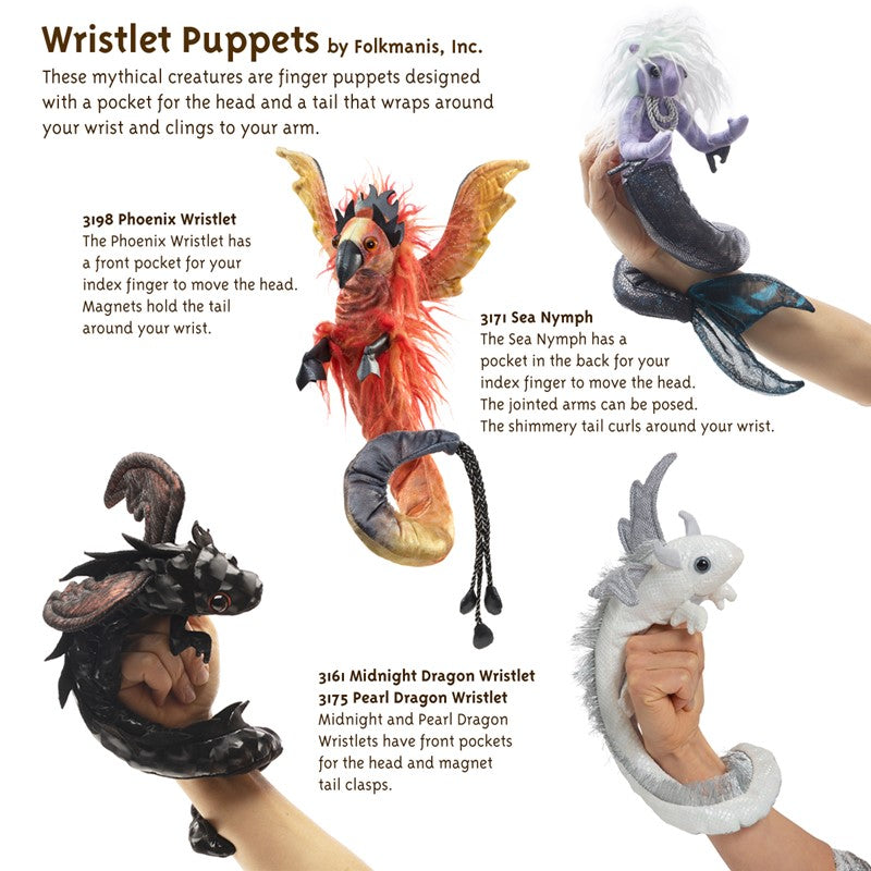 White Dragon Finger Puppet Bracelet
