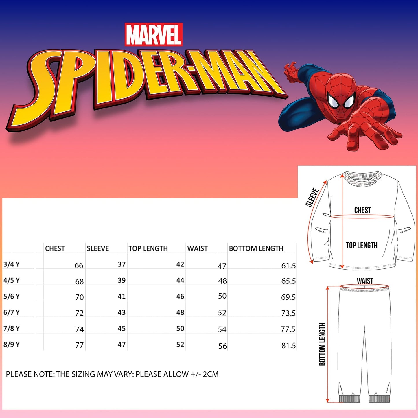 Marvel Spider-Man Christmas Pyjama-bleu