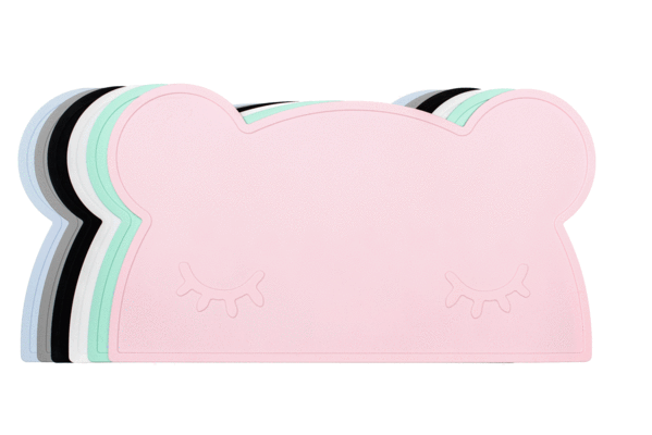 Set de Table en Silicone Ours Powder Pink