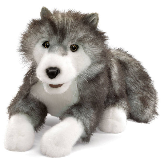 Marionnette à main Loup arctique/Loup des bois 2171 Folkmanis réaliste