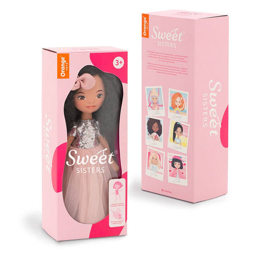 Tina-Puppe im rosa Paillettenkleid – 32 cm