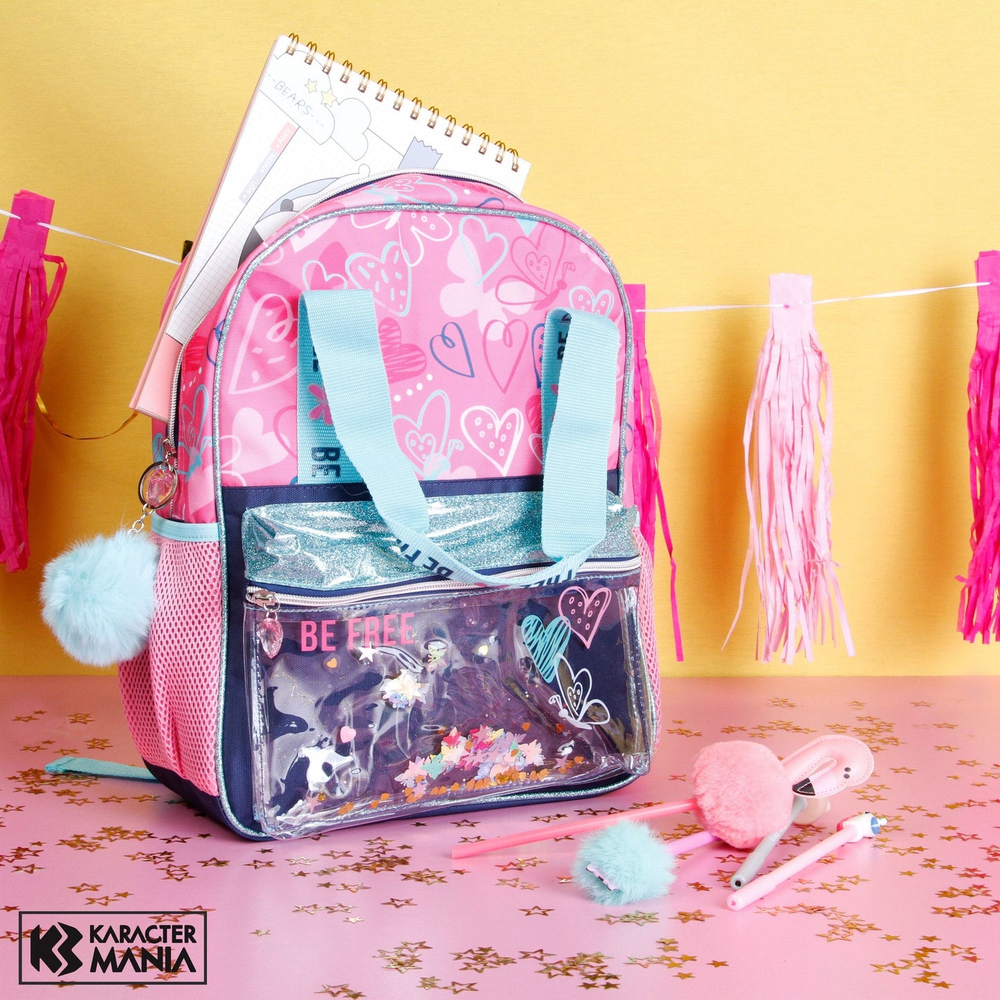 Sac à Dos Glitter Oh My Pop! « Be Free » – Rose