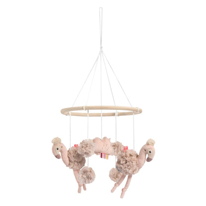 Holz-Mobile Flamingo