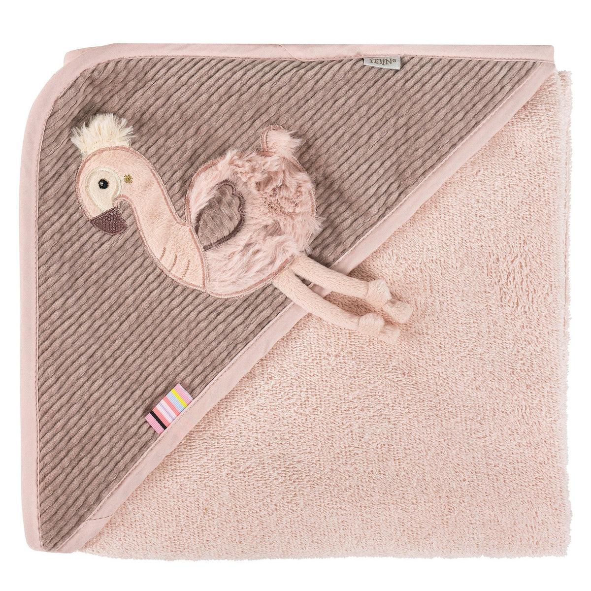 Kapuzenbadetuch Flamingo
