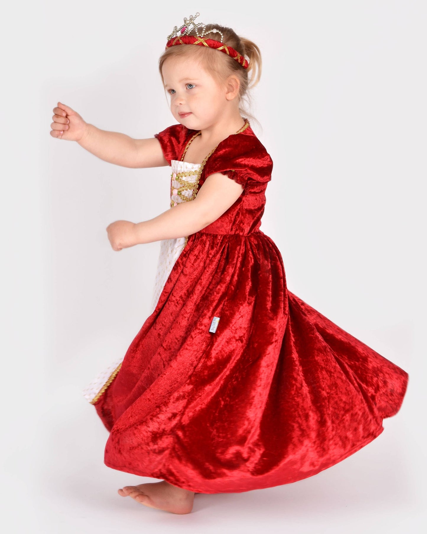 Red Velvet Princess Dress Den Goda Fen 2-4 years (98-104 cm)