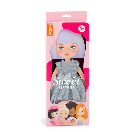 Bekleidungsset: hellblaues Kleid, 28 cm