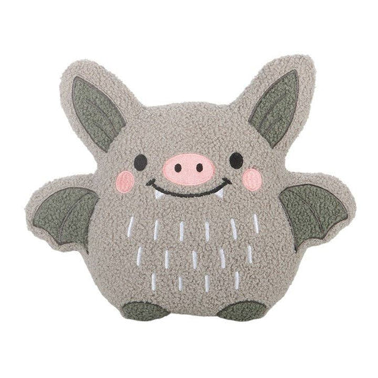 Coussin chauve-souris mignon en bouclé