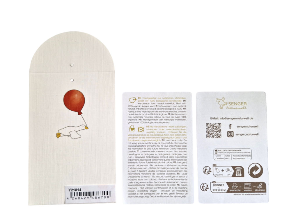 Stofftierhund, klein | Weiß &amp; Beige