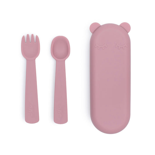 Set de Couverts Bébé Dusty Rose We Might Be Tiny - OFCK.fr