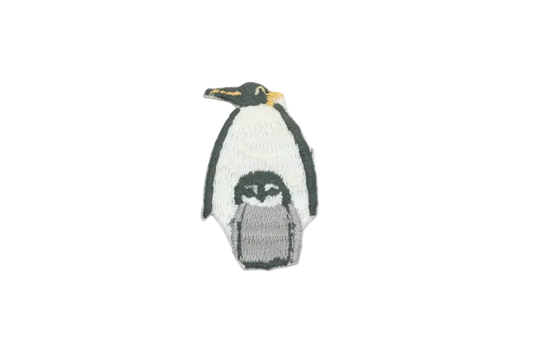 Aufbügelbares Pinguin-Patch mit Baby