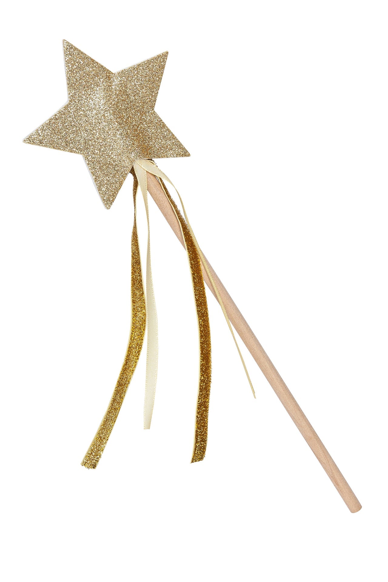 Sternenzauberstab – Holz &amp; Goldglitter