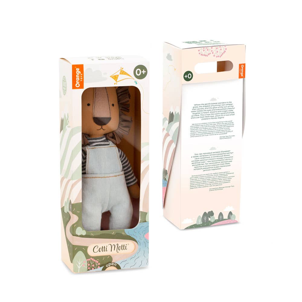 Simon der Löwe, Cotti Motti Plüschtier aus Baumwolle – 29 cm – ab 0 Jahren
