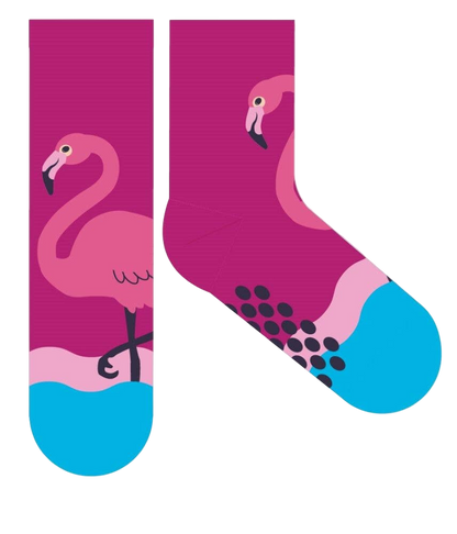 Kinder-Flamingo-Socken mit rutschfester Oberfläche