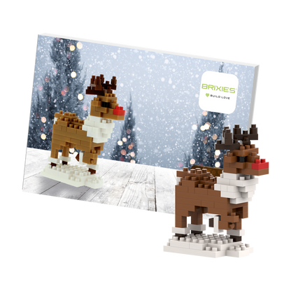 BRIXIES Postkarte in Rentierform
