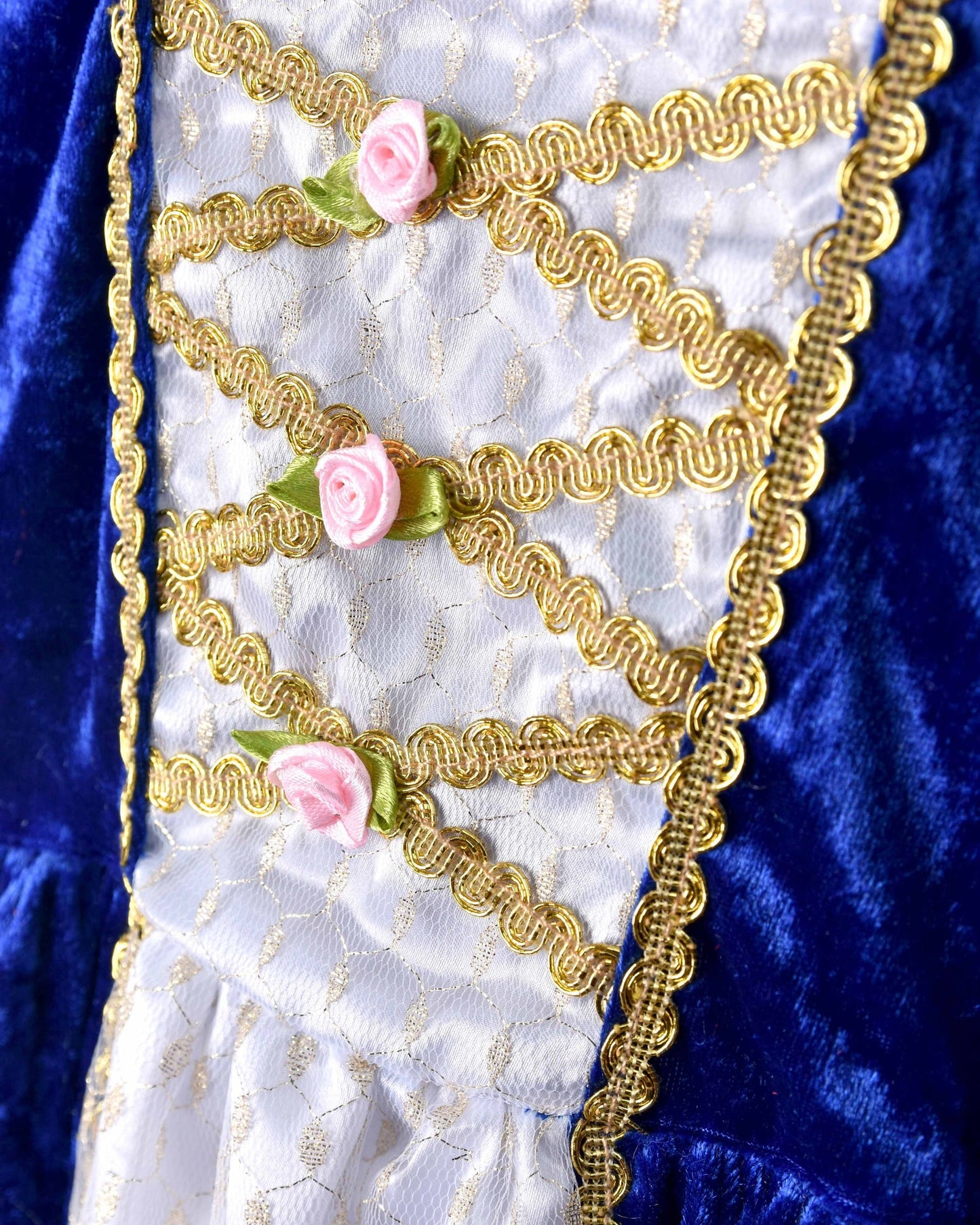 Robe de princesse en velours bleu pour 2-4 ans (taille 98-104)