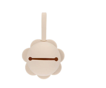 Ivory Flower Silicone Pacifier Clip