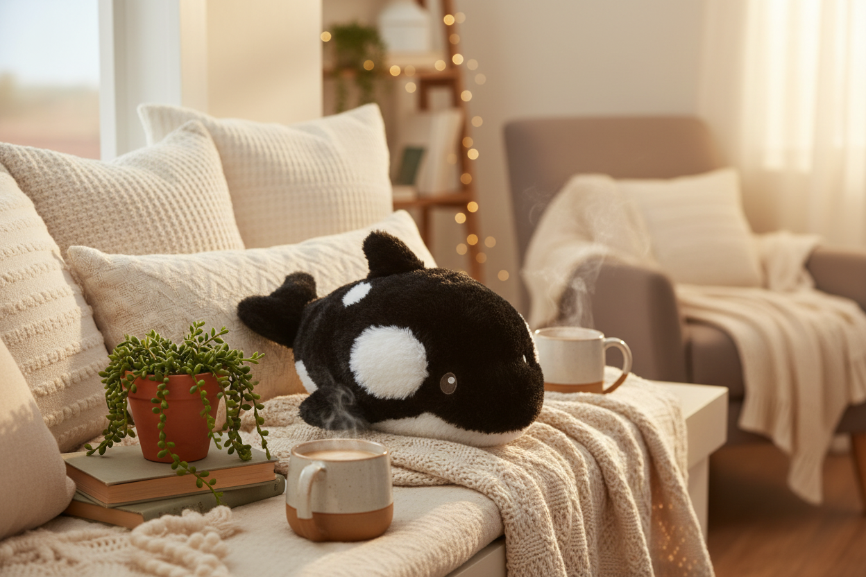 Mini-Orca-Plüschtier zum Knautschen