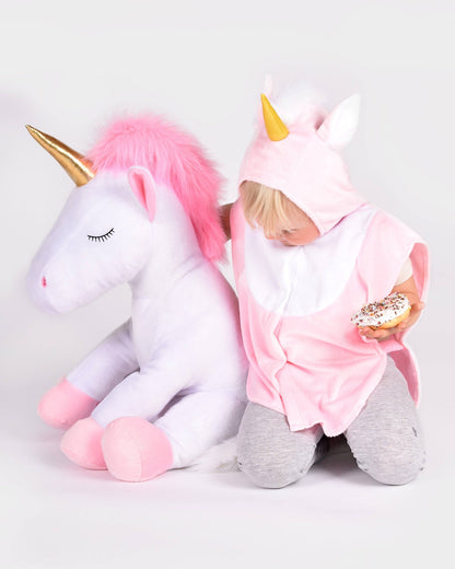 Mini cape licorne rose 86-110 cl 1-4 ans