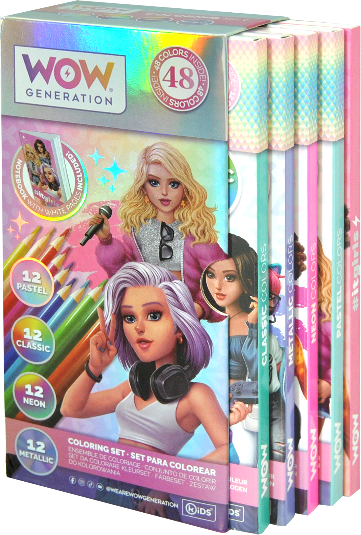 Set de 48 crayons de couleurs et carnet