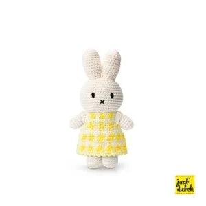Peluche Miffy – Robe Vichy Jaune