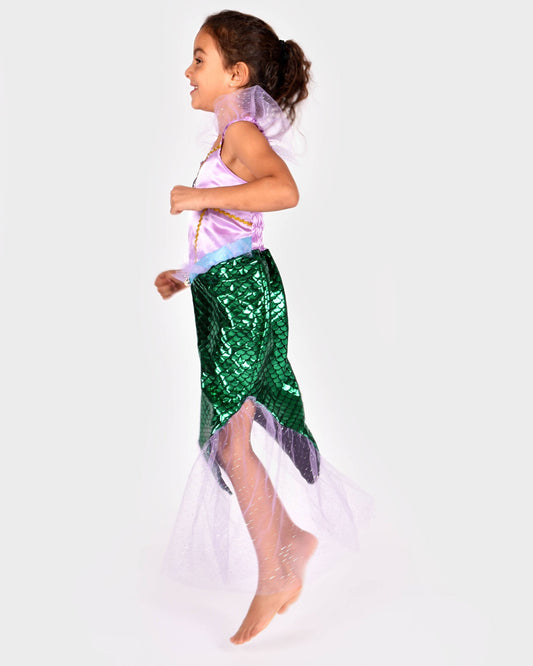 Meerjungfrauenkleid 110-116 cm für Kinder von 4-6 Jahren