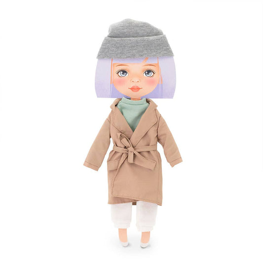 Bekleidungsset: beiger Trenchcoat - 28 cm