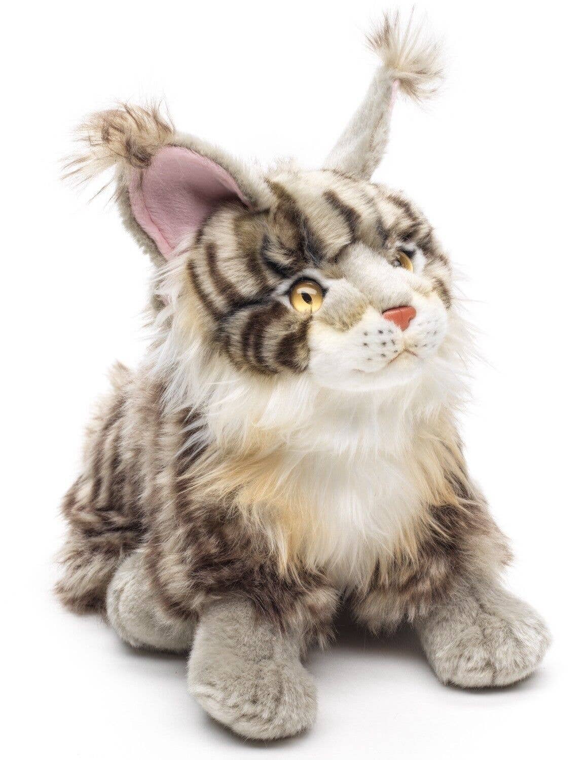 Plüschtier Katze Maine Coon sitzend (grau)