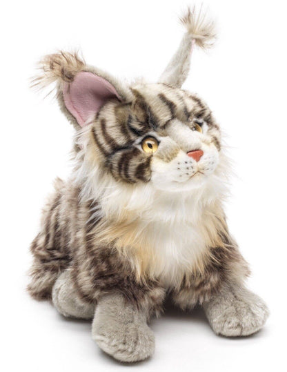 Plüschtier Katze Maine Coon sitzend (grau)