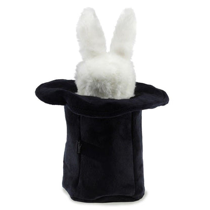 Handpuppe mit weißem Kaninchen und Hut