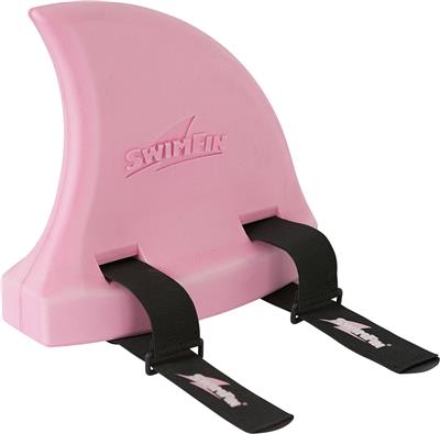 SwimFin: AILERON DE REQUIN Rose 26x12x25cm, développe une position de nage naturelle, neoprène, avec carte, max. 30kg, 3-6 ans