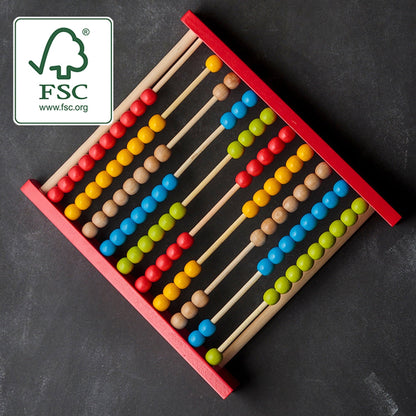 Boulier en Bois – 100 Perles