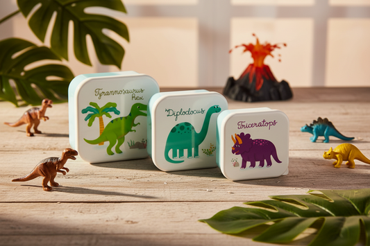 Brüllende Dinosaurier-Lunchboxen – 3er-Set