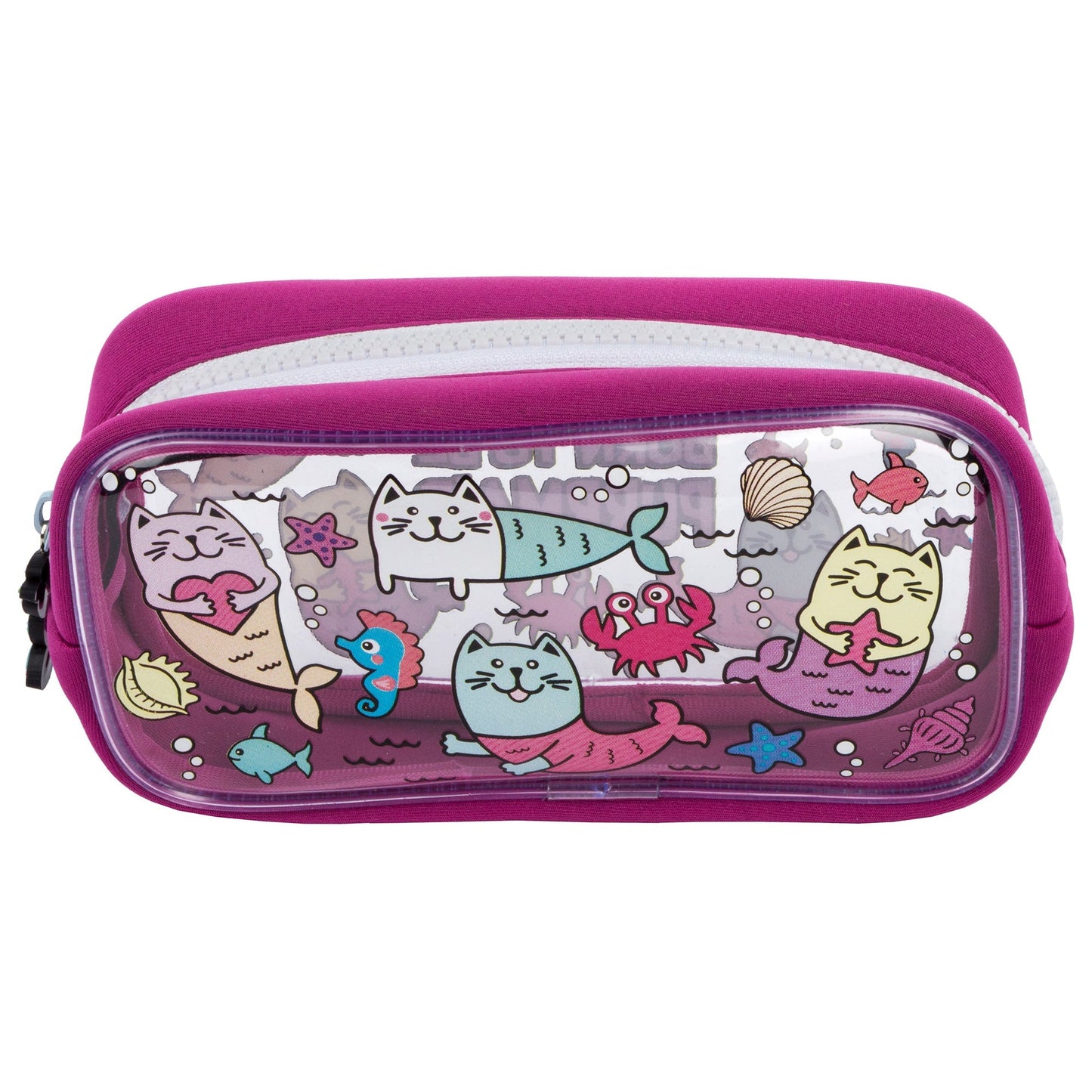 Trousse scolaire en PVC – chat sirène