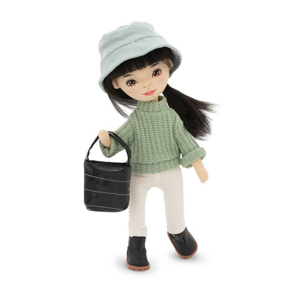 Lilu-Puppe mit grünem Pullover, 32 cm