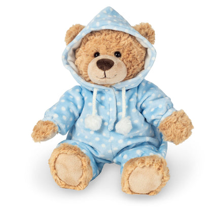 Teddybär im blauen Pyjama