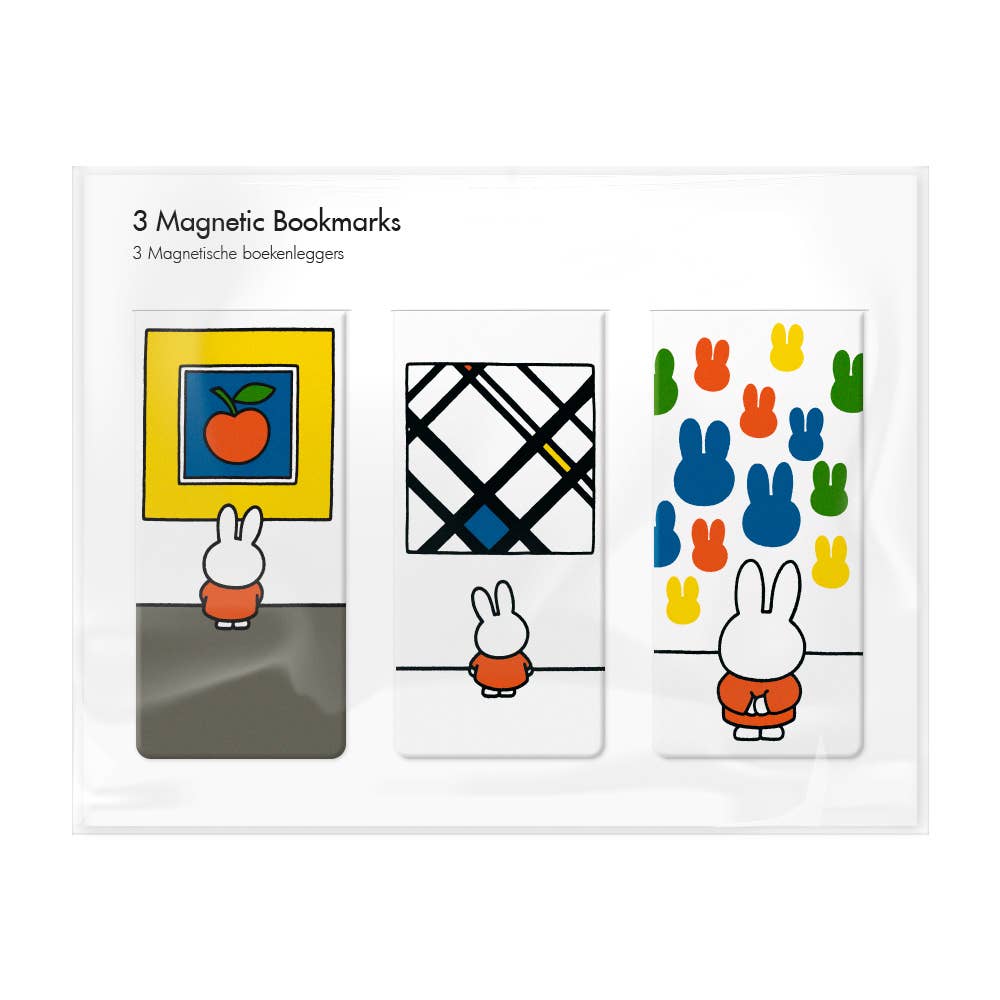 Magnetisches Lesezeichen, 3er-Set, Miffy im Museum