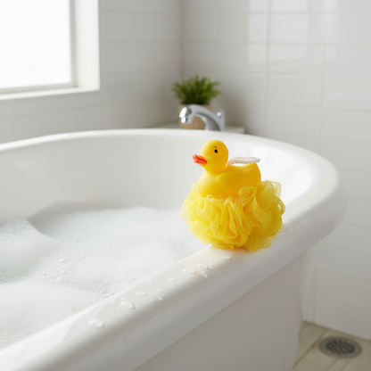 Gelber Enten-Duschschwamm